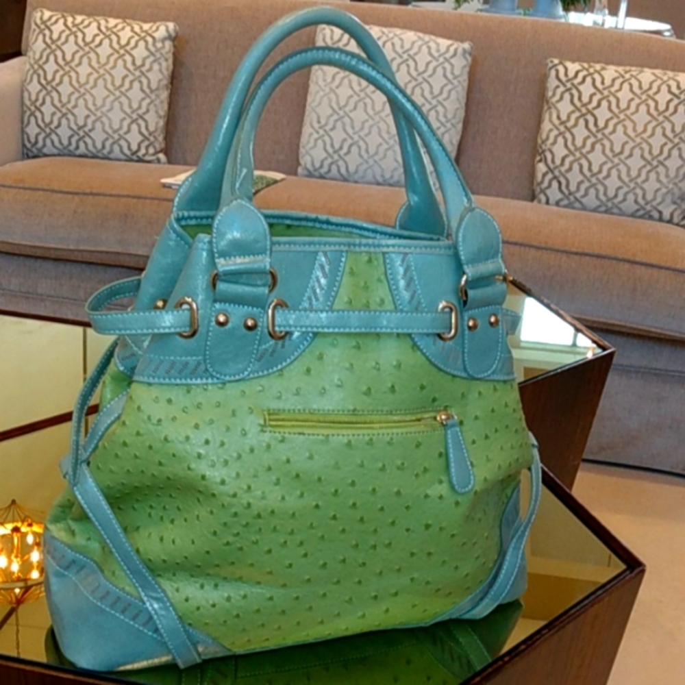 RARE Segolene Paris Embossed Strap Detail Bag - Picture 3 of 10